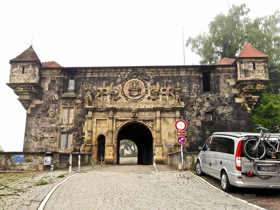 Approaching the gate to the castle quarters on the ridge of the Spitzberg above Tübingen