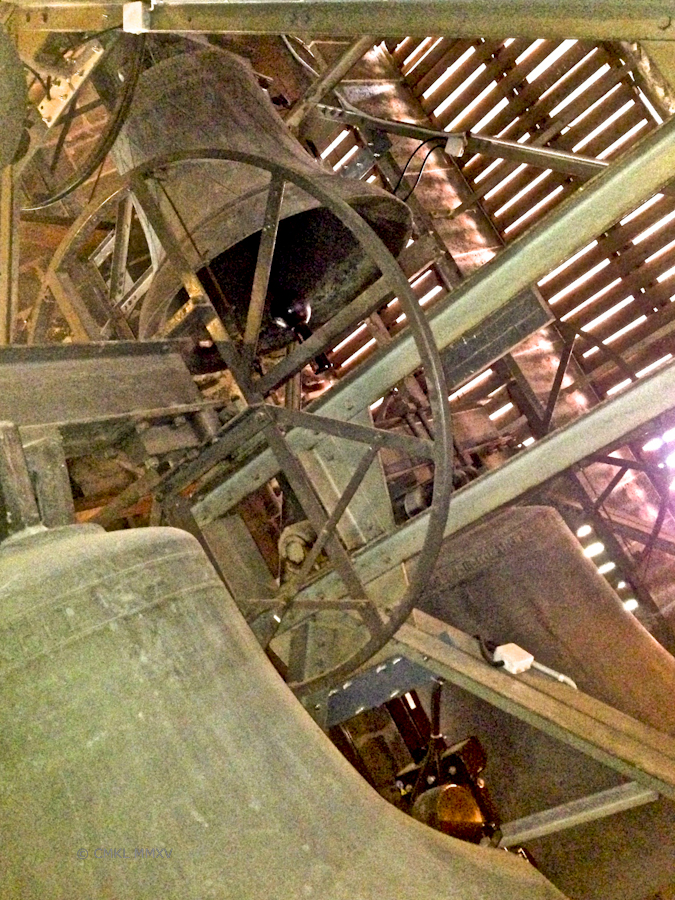 Old bells with electrical chanction box