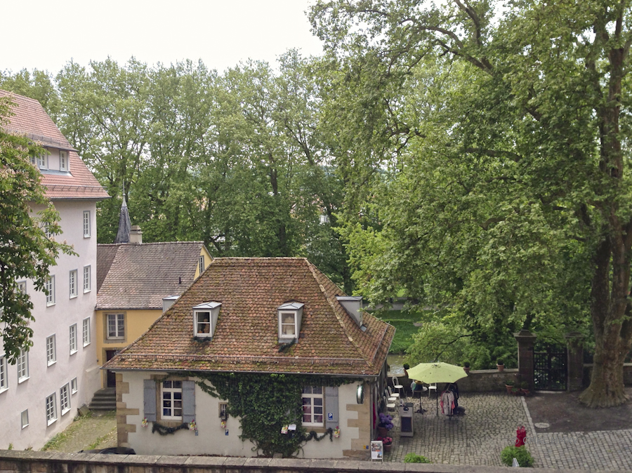 quaint café near the river bank