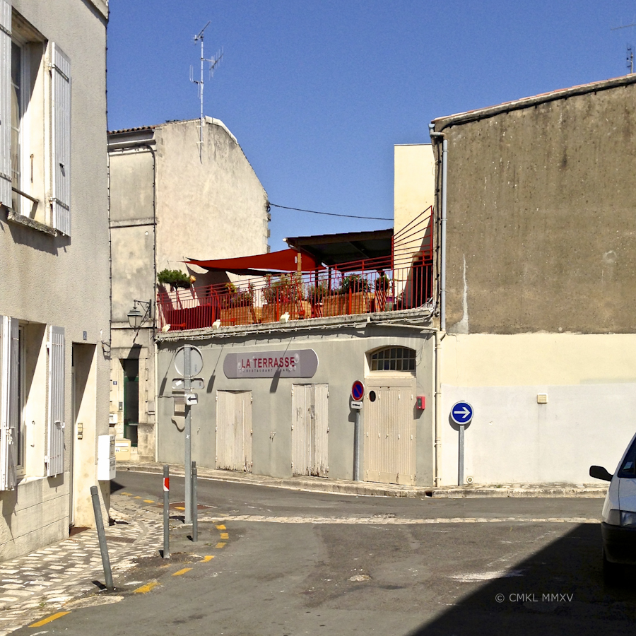 The back entrance to our neighborhood bistro 