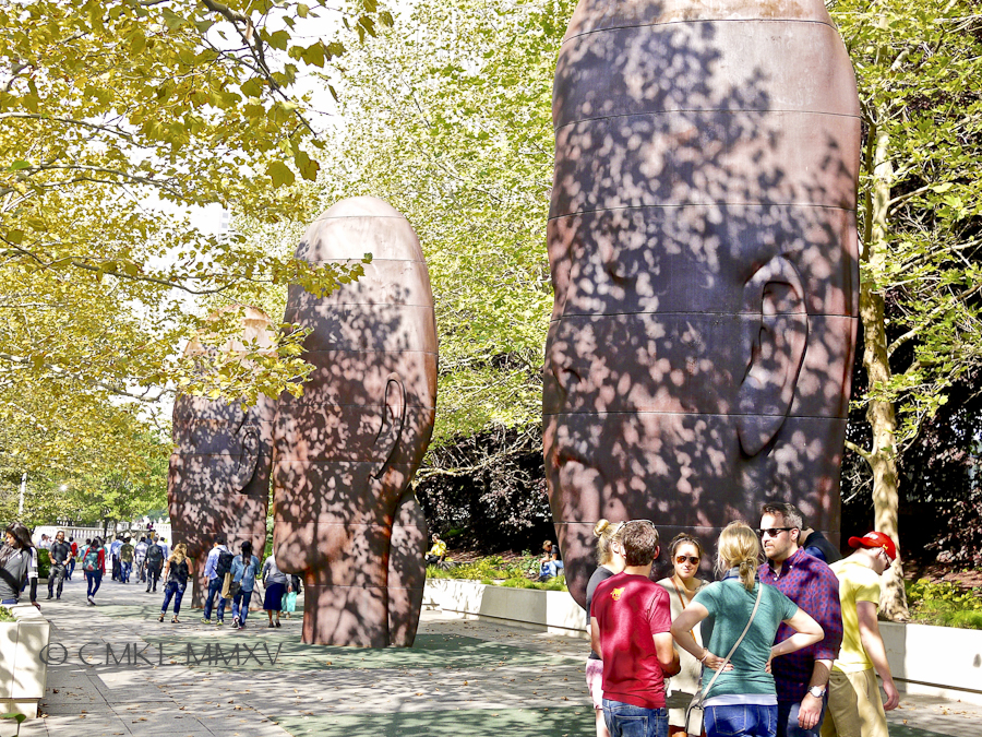 Meet Laura, Paula and Inez (left to right) 1cast iron & resin, 18 ft or 5.5 m
