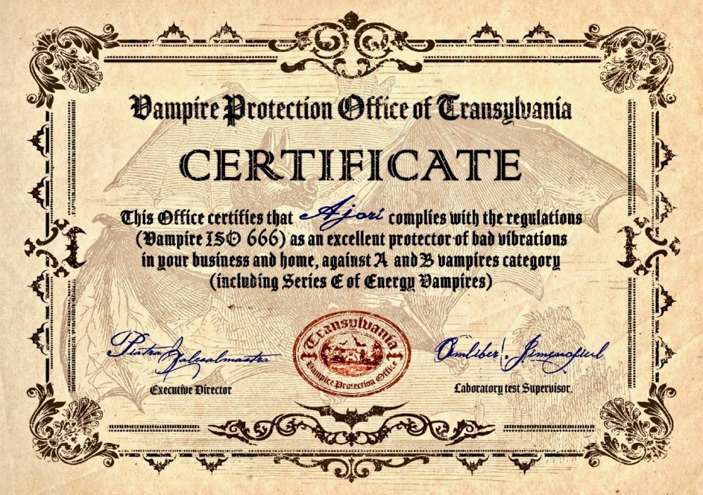AJORÍ-certificate